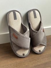 Men's slippers HS-VL corduroy X gray