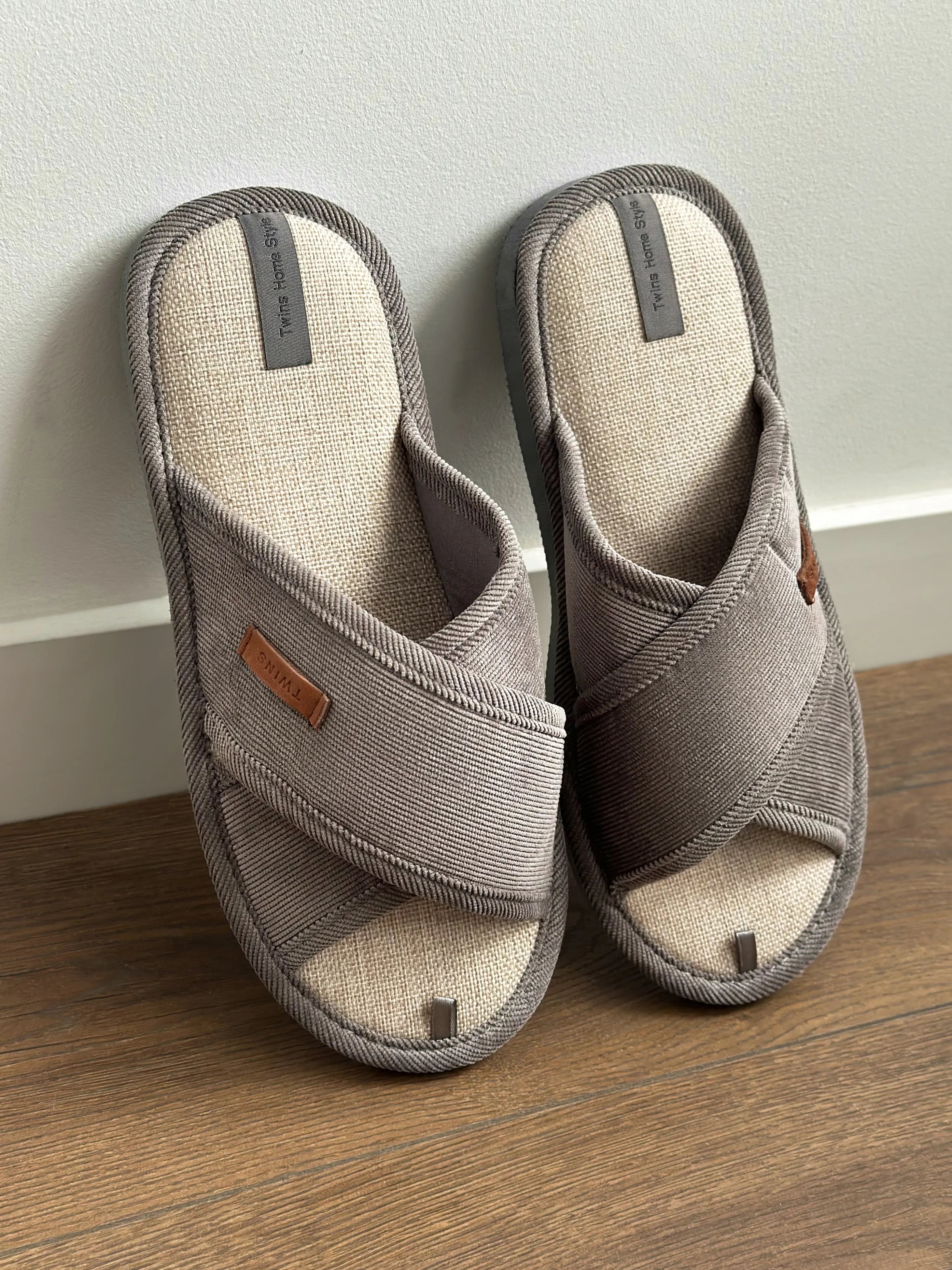 Men's slippers HS-VL corduroy X gray