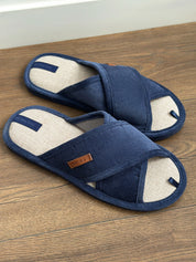 Men's slippers HS-VL corduroy X blue