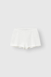 Ribbed mini shorts milky