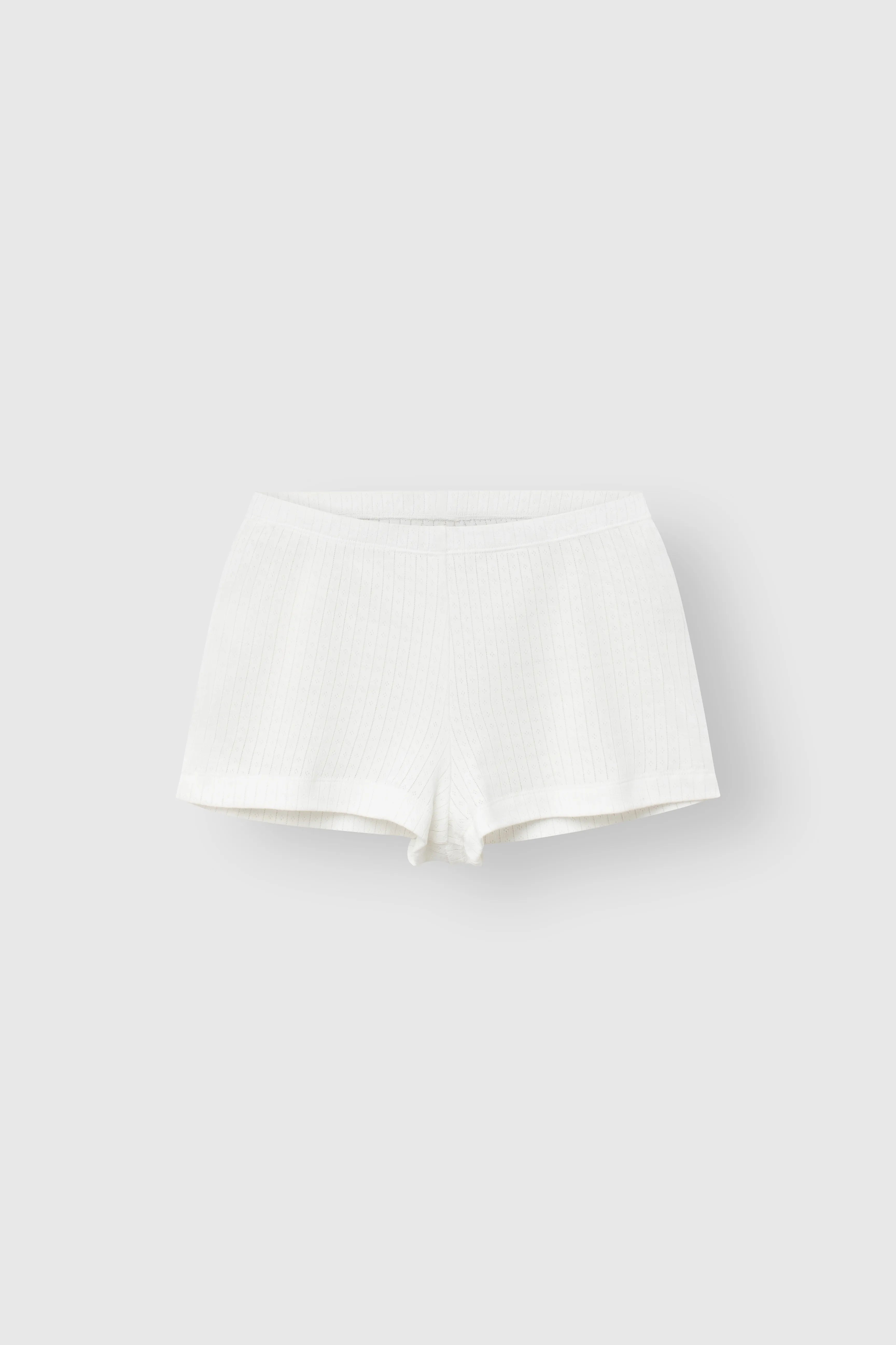 Ribbed mini shorts milky