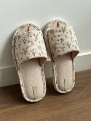 Women's slippers HS-VL corduroy Provence beige