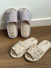 Women's slippers HS-VL velvet Spring blue
