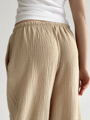 Muslin Pants Mono Harem Pants beige 2-sl.