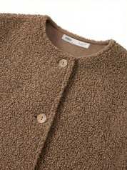 TEDDY brown vest with buttons