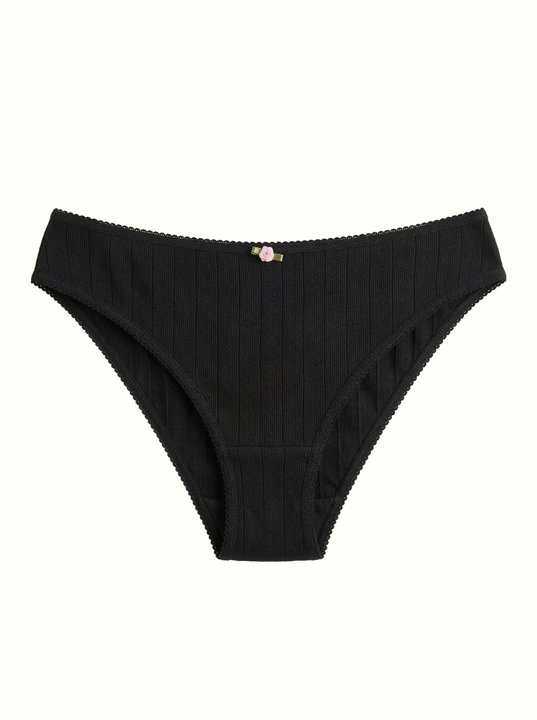 Lingerie Slips Black Ribbed