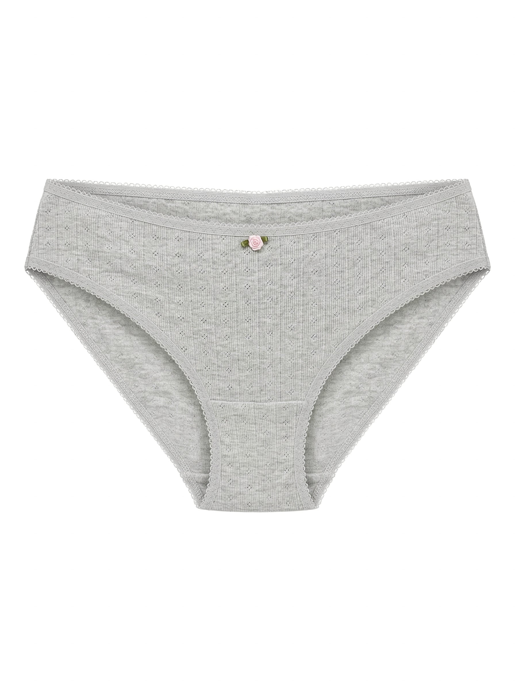Lingerie Slips Light Gray Ribbed