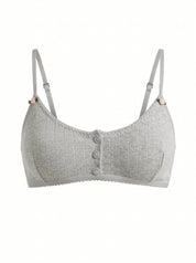 Lingerie Top Light Gray Ribbed