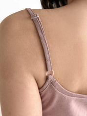 Ribbed mink sleep dress