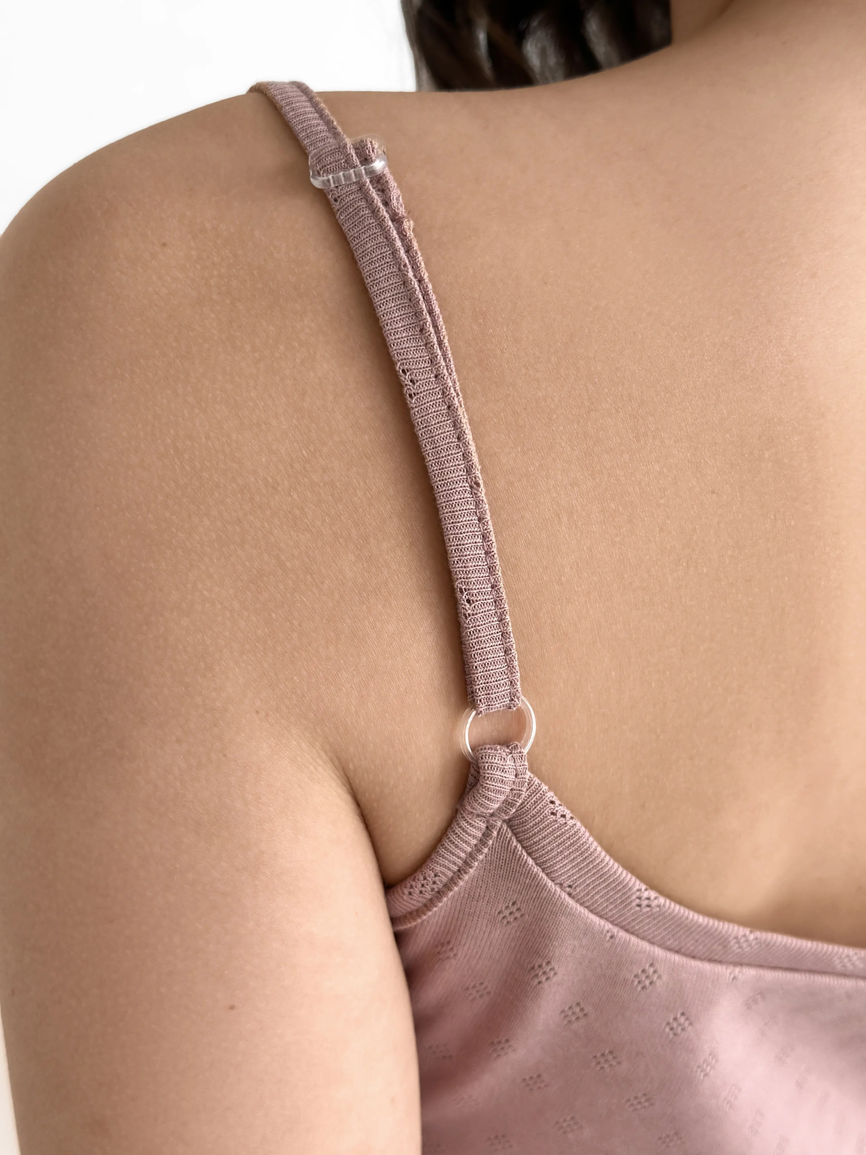 Ribbed mink sleep dress