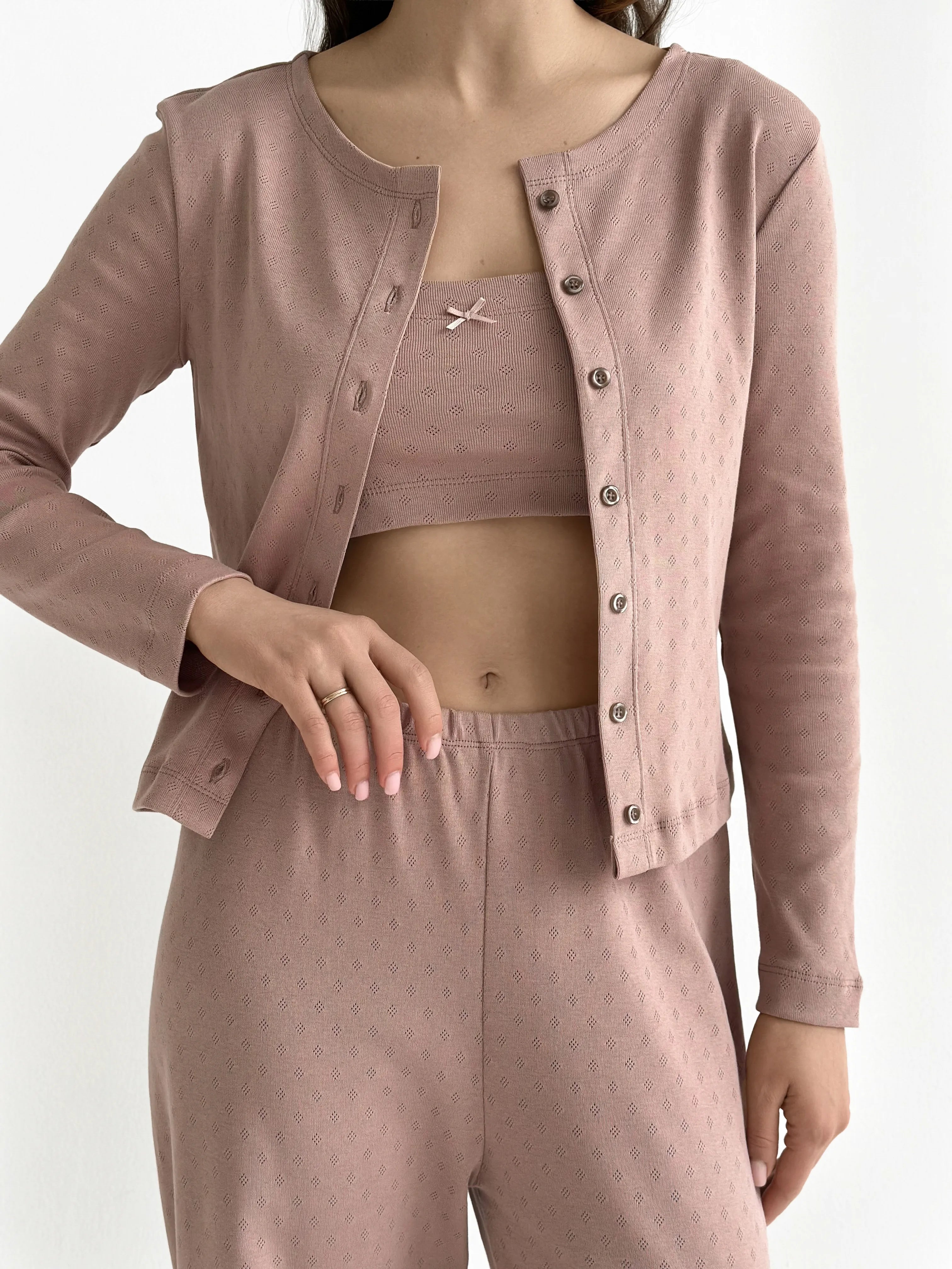 Ribana long-sleeved mink (with buttons)