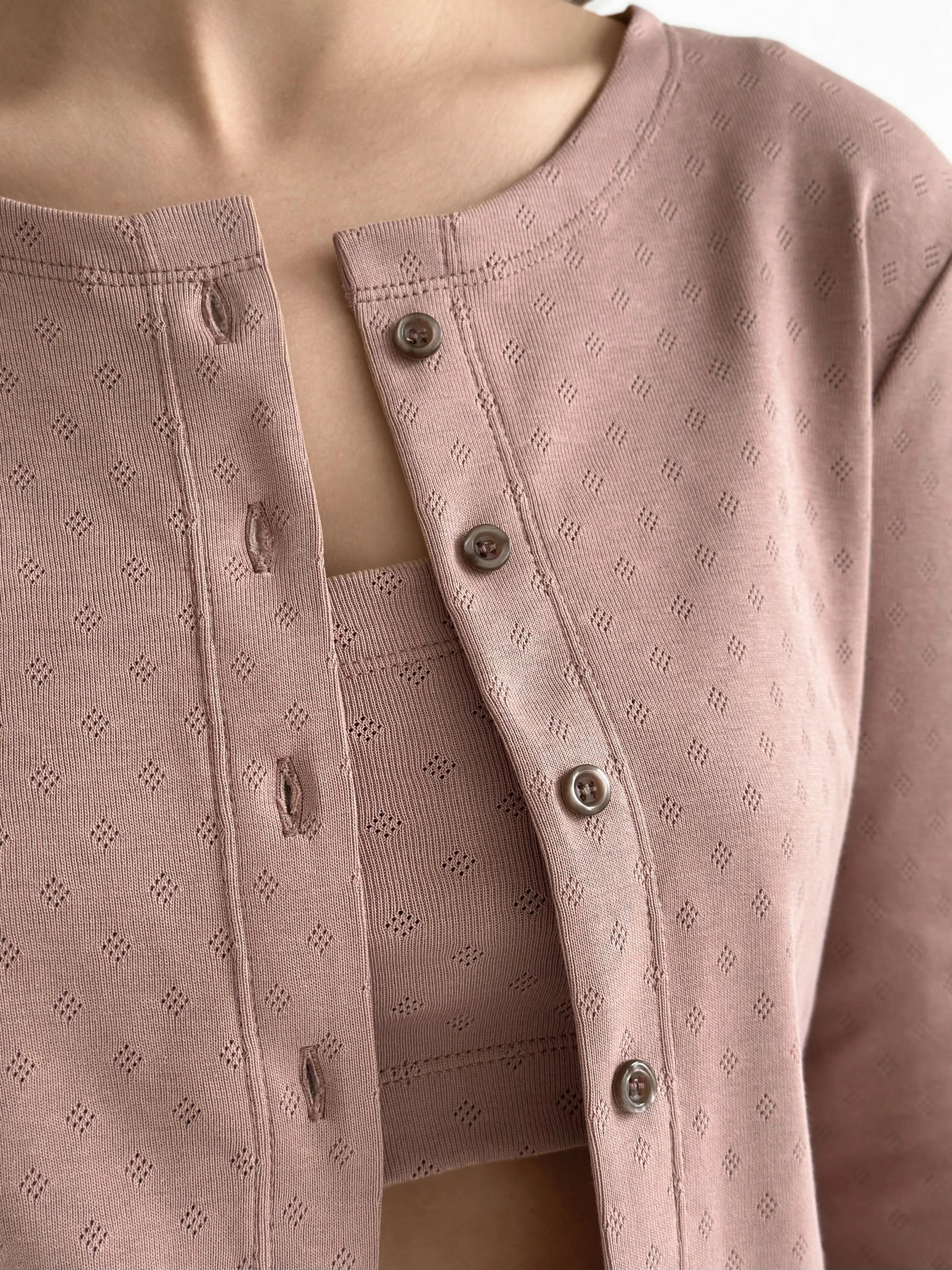Ribana long-sleeved mink (with buttons)
