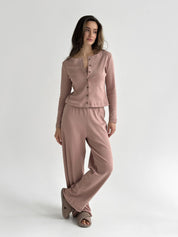 Ribana long-sleeved mink (with buttons)