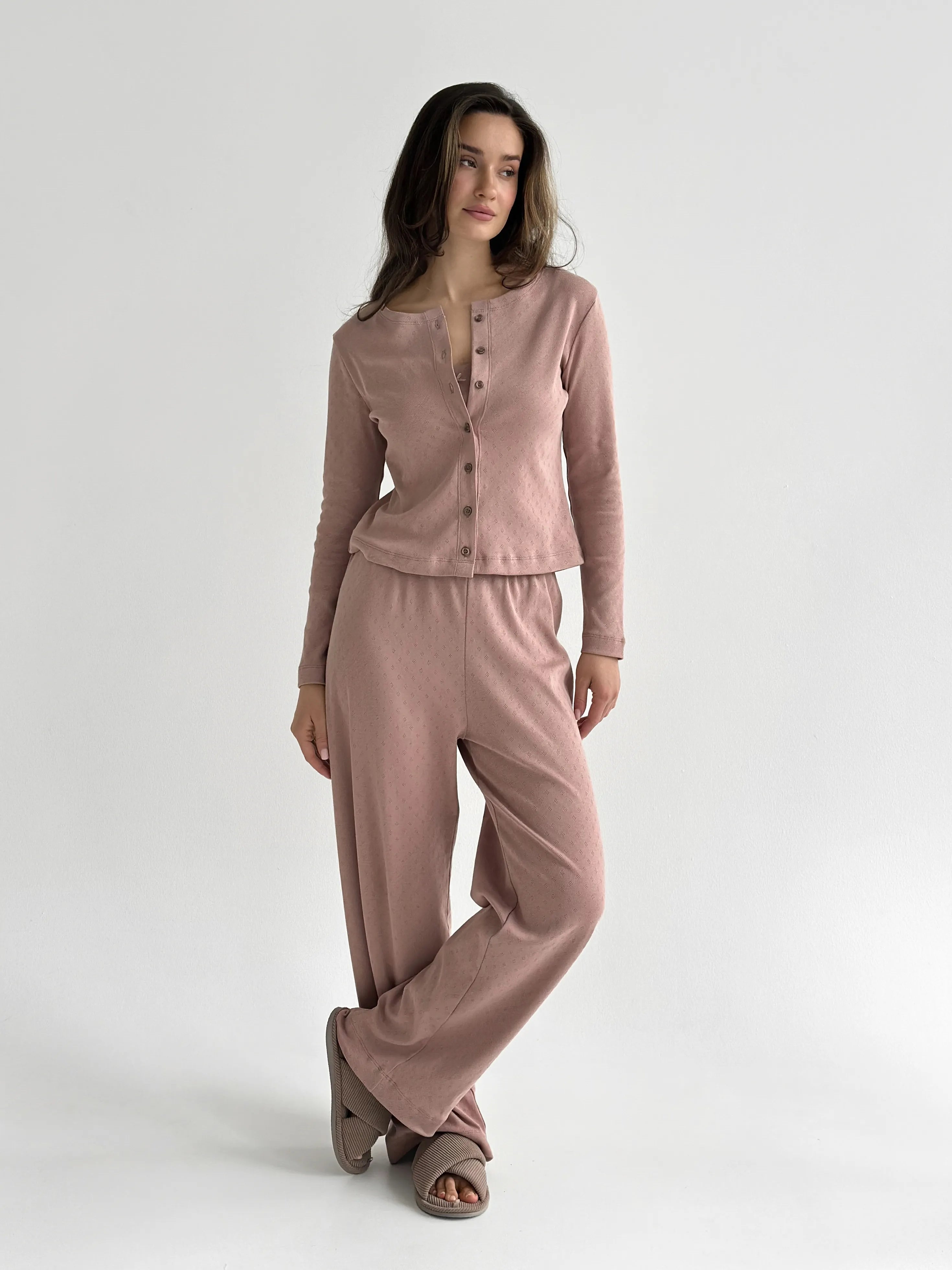 Ribana long-sleeved mink (with buttons)