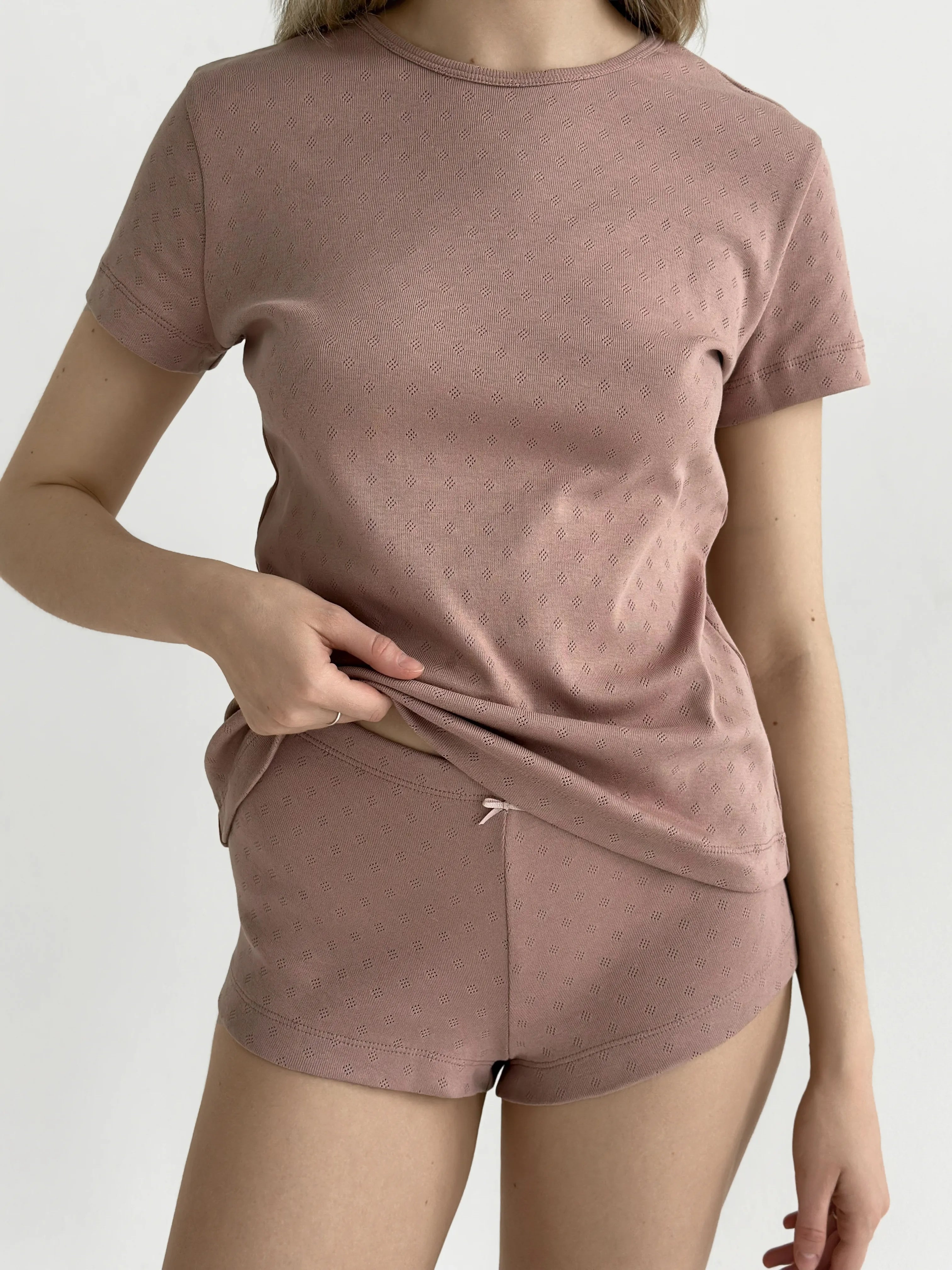 Ribbed mink t-shirt