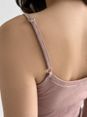 Mink ribbed tank top