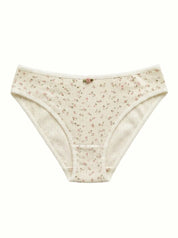 Lingerie Slips Pink Flower Ribbed