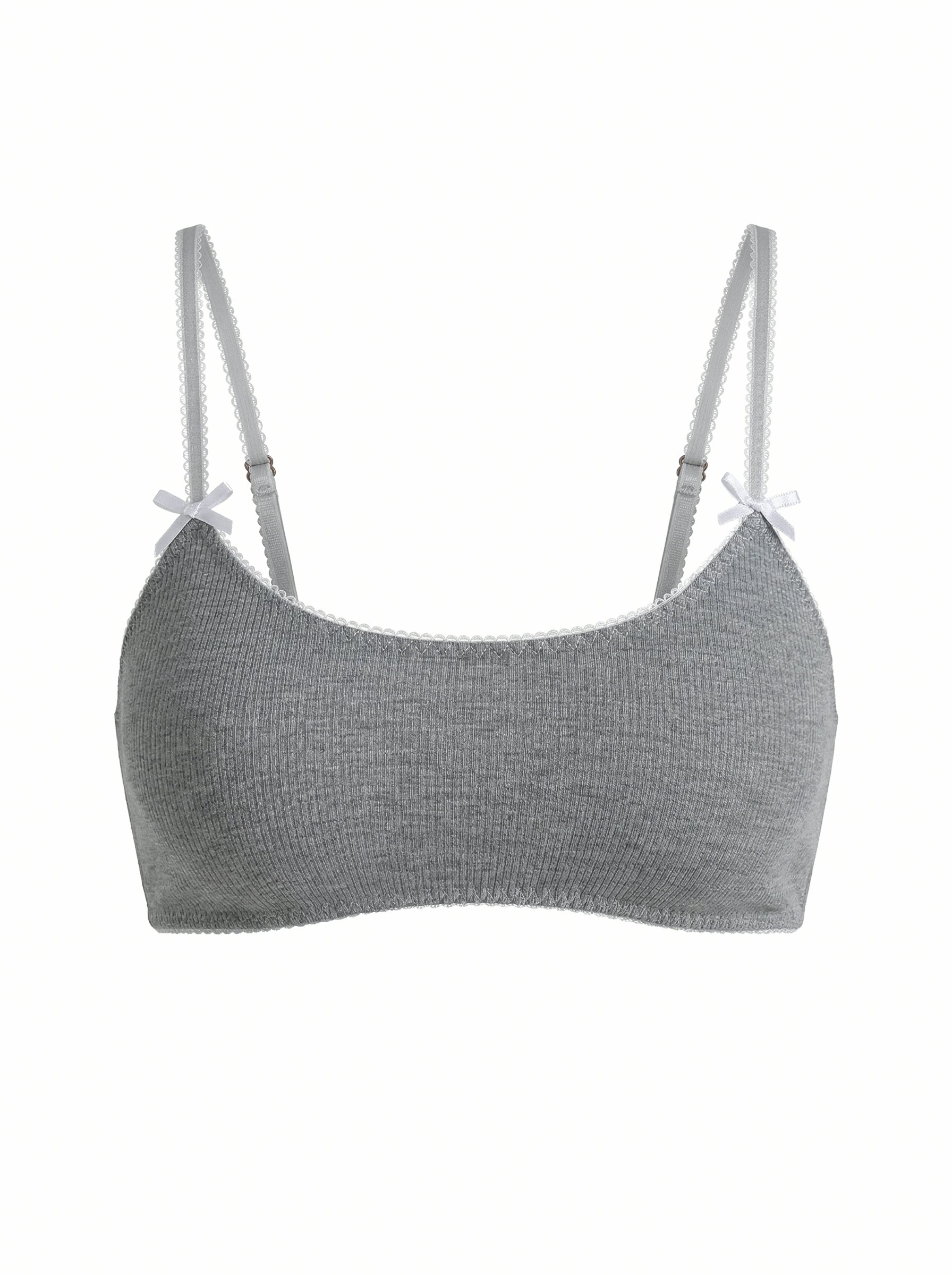 Lingerie Top "Tenderness" ribbed knitwear dark grey