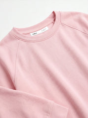 Cotton Sweatshirt knitwear 3-ply pink