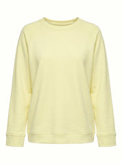 Cotton Sweatshirt knitwear 3-thread lemon