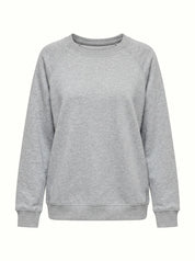 Cotton Sweatshirt knitwear 3-thread gray
