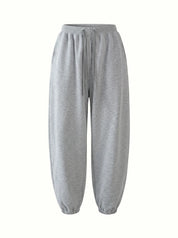 Cotton 3-thread knit pants gray