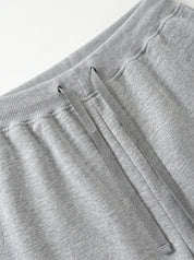 Cotton 3-thread knit pants gray