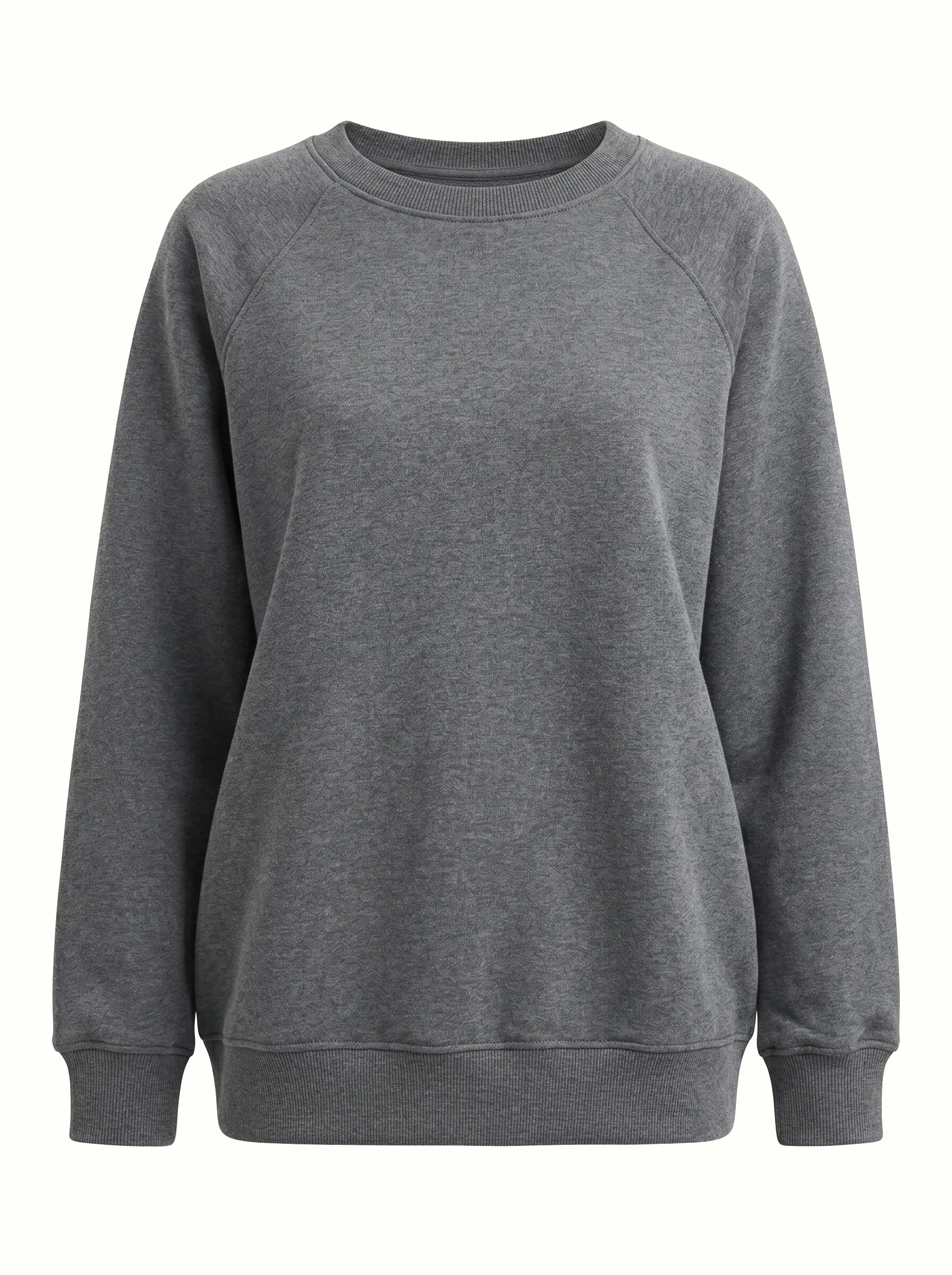 Cotton Sweatshirt knitwear 3-thread graphite