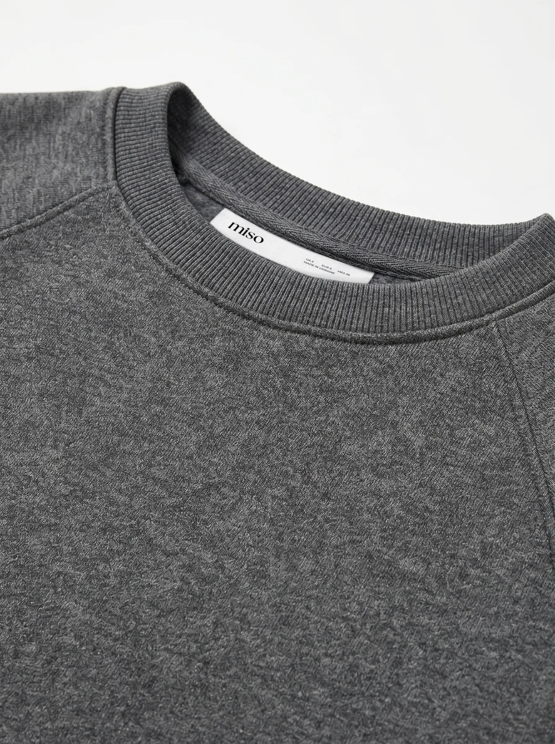 Cotton Sweatshirt knitwear 3-thread graphite