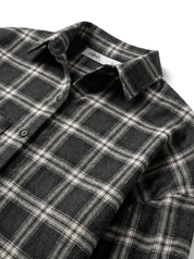 Flannel Shirt black "large beige check"
