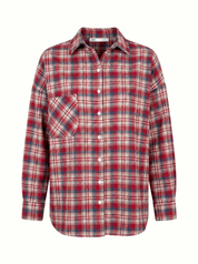 Flannel Shirt milky "small red and blue check"