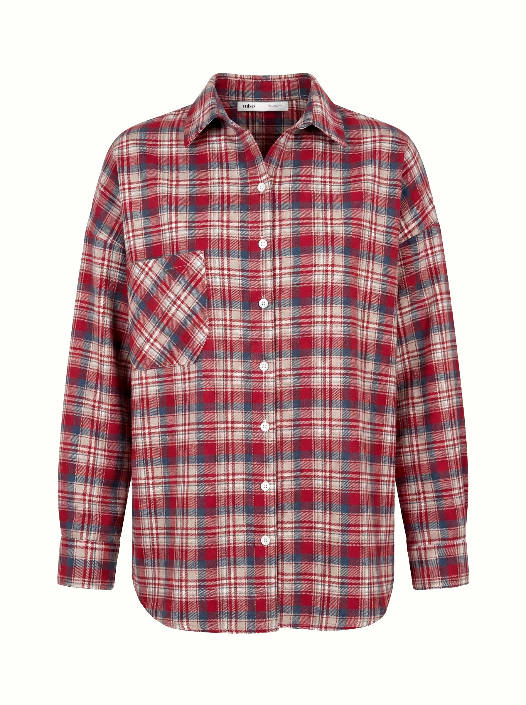 Flannel Shirt milky "small red and blue check"