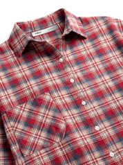 Flannel Shirt milky "small red and blue check"