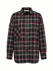 Flannel Shirt black "large burgundy and white check"