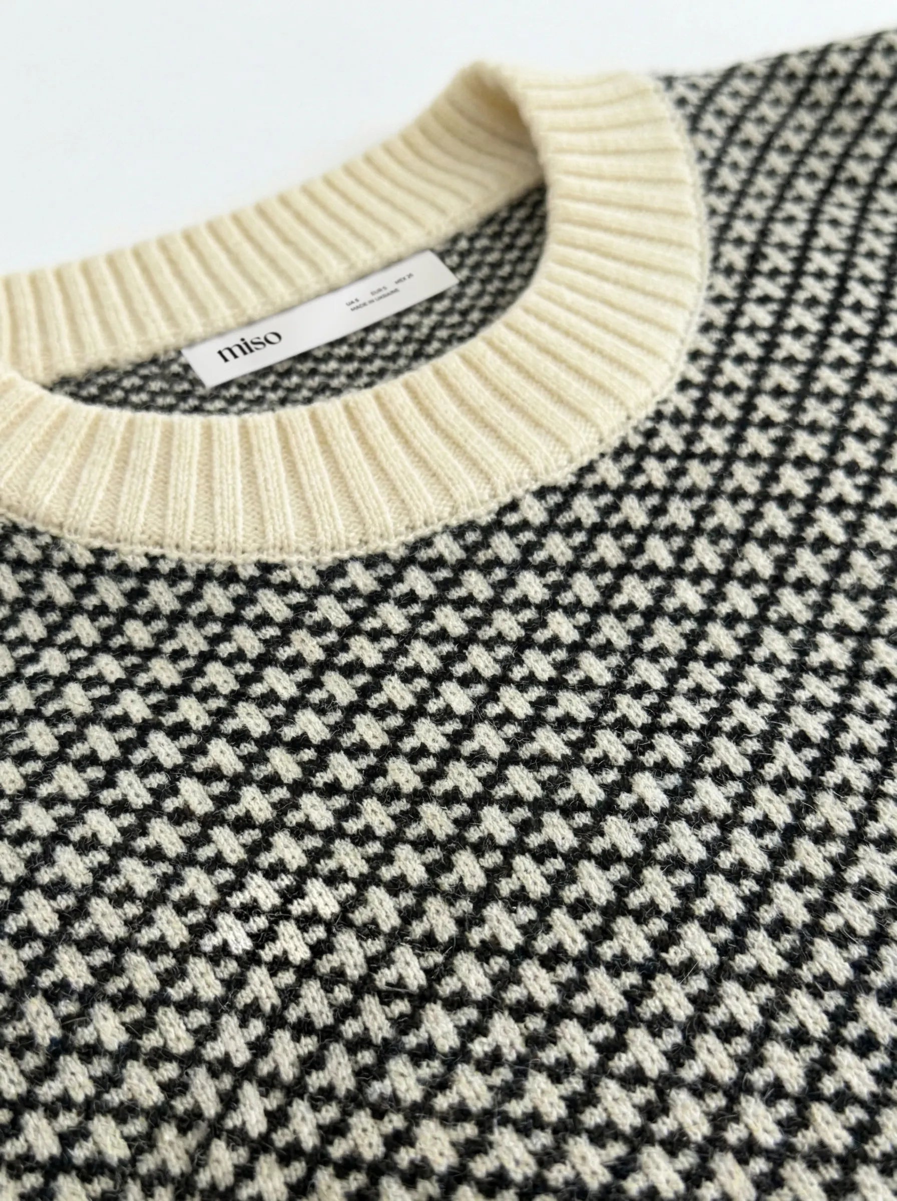 Wool sweater with a pattern
