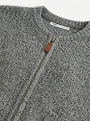 Gray zipper cardigan