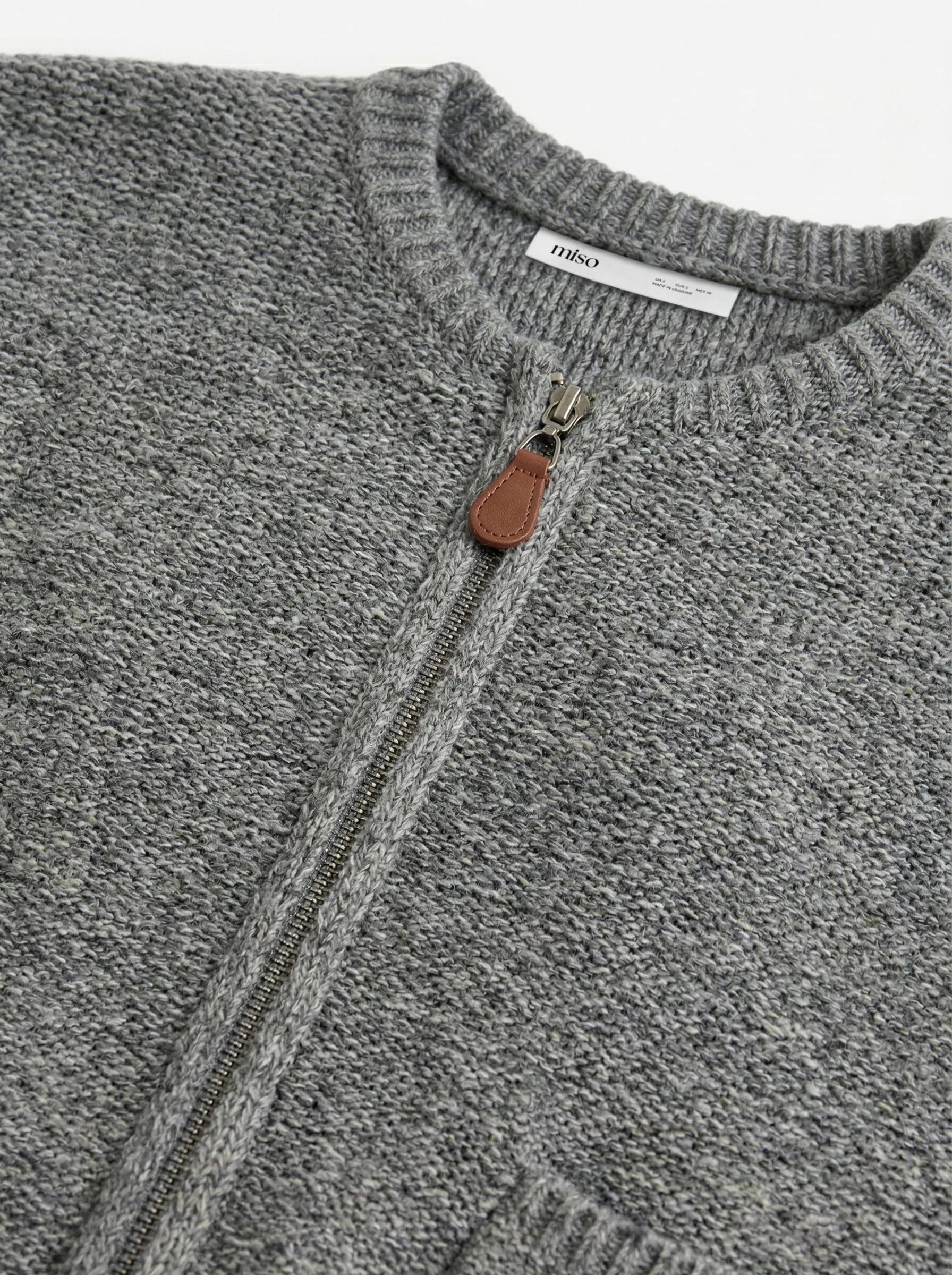 Gray zipper cardigan
