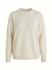 Knitted sweater milky