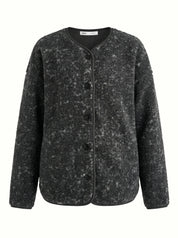 Teddy plush demi-season jacket graphite