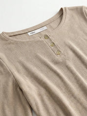 Ribbed knitwear Longsleeve beige