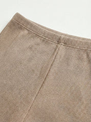 Rib knitwear Beige leggings