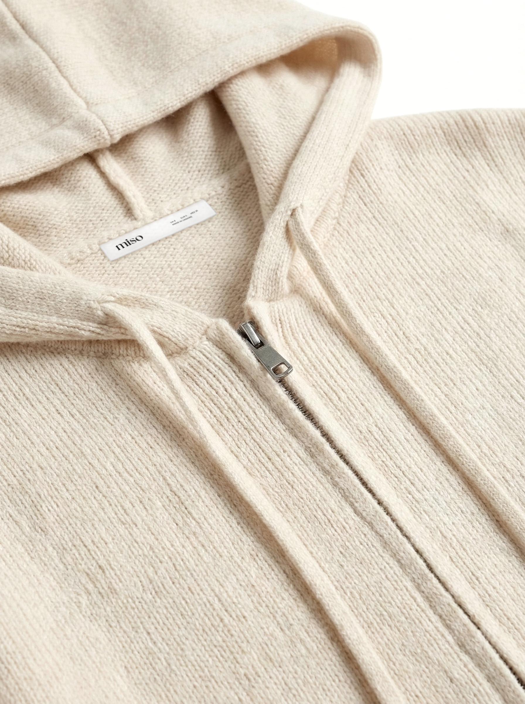 Milk zipper cardigan