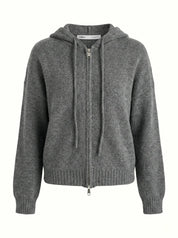 Gray with zipper cardigan