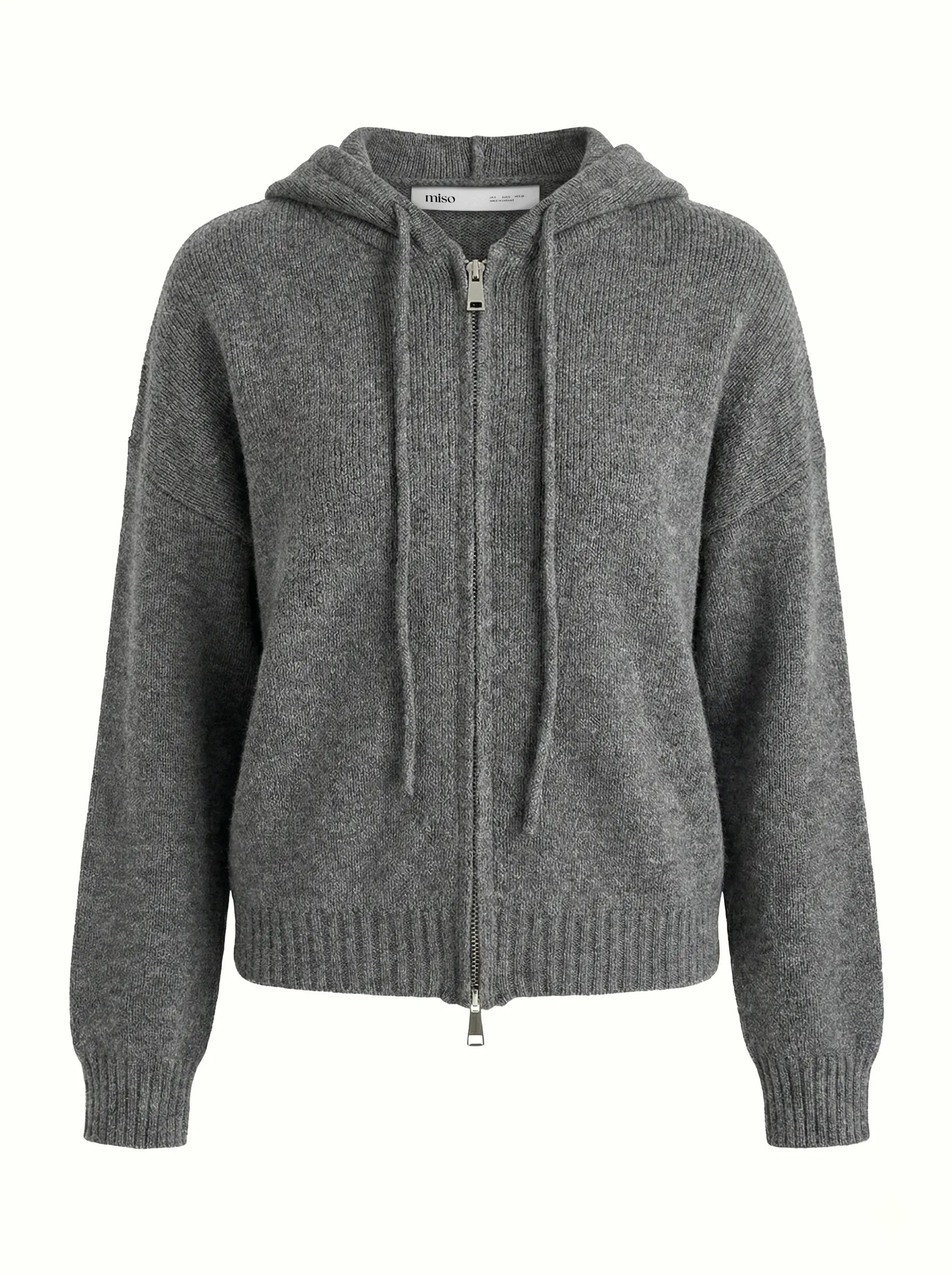 Gray with zipper cardigan