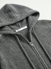 Gray with zipper cardigan