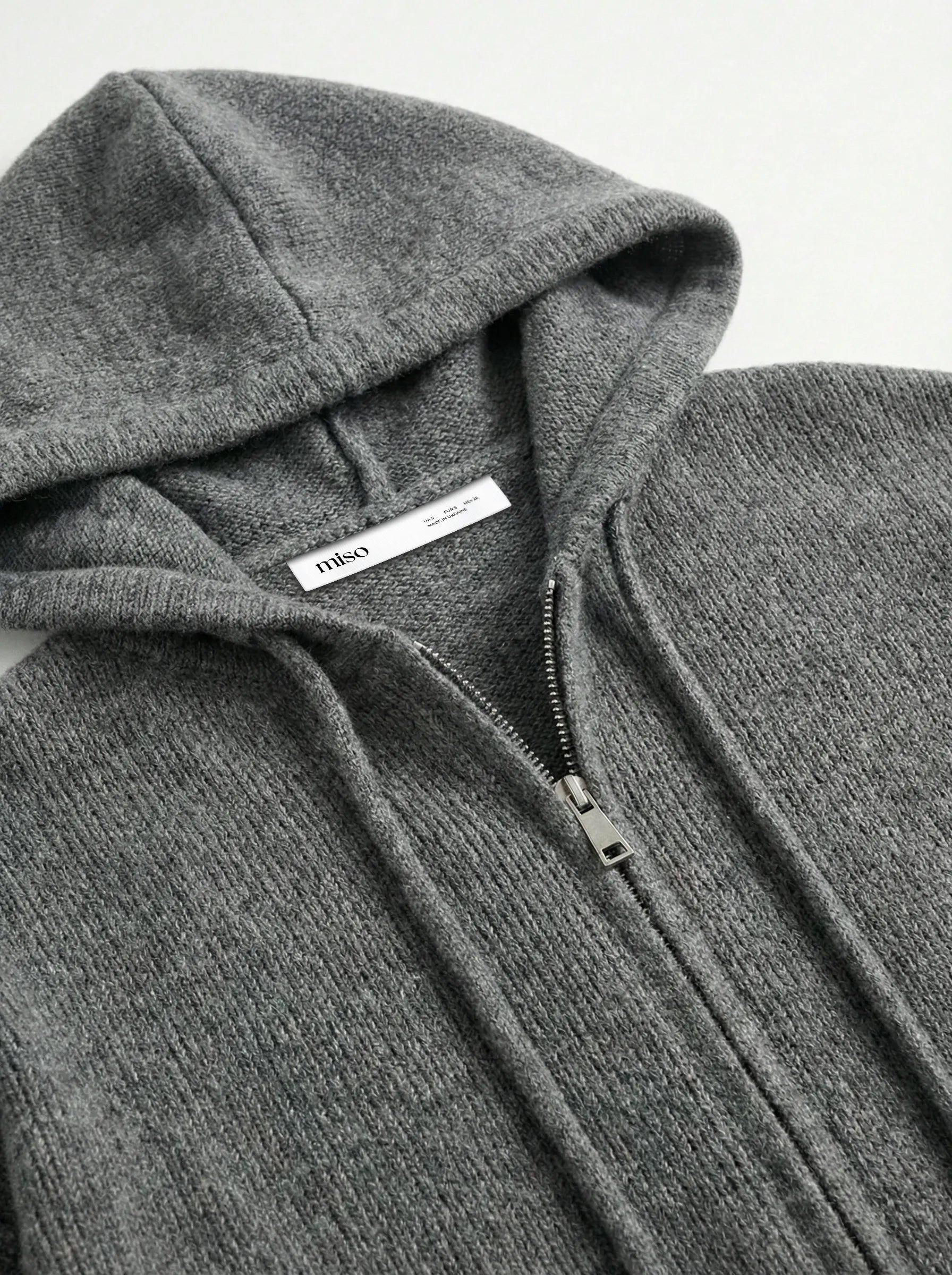 Gray with zipper cardigan