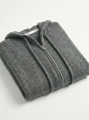 Gray with zipper cardigan