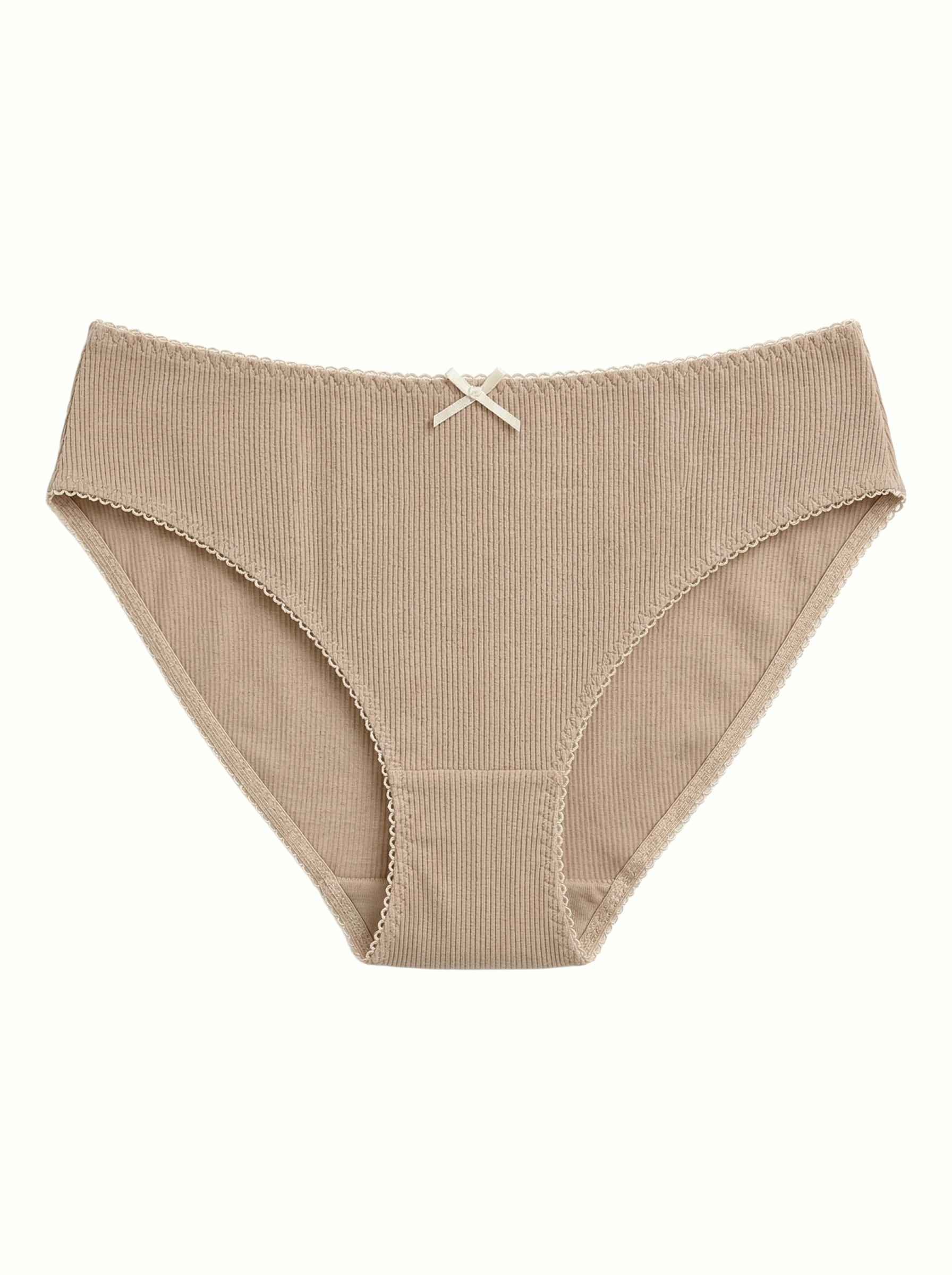 Underwear Panties Slips “Tenderness” ribbed beige