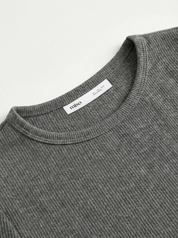 Rib knit Longsleeve anthracite (without button)