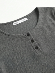 Rib knit longsleeve anthracite